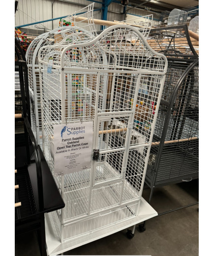 Parrot-Supplies Oakland Open Top Parrot Cage White